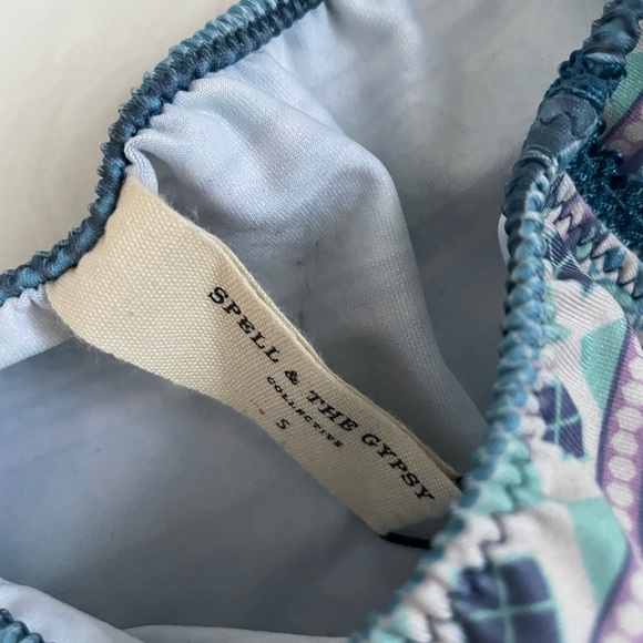 Spell and the Gypsy Dahlia Bottoms Dusty Blue small Bikini Panties New - Picture 3 of 5